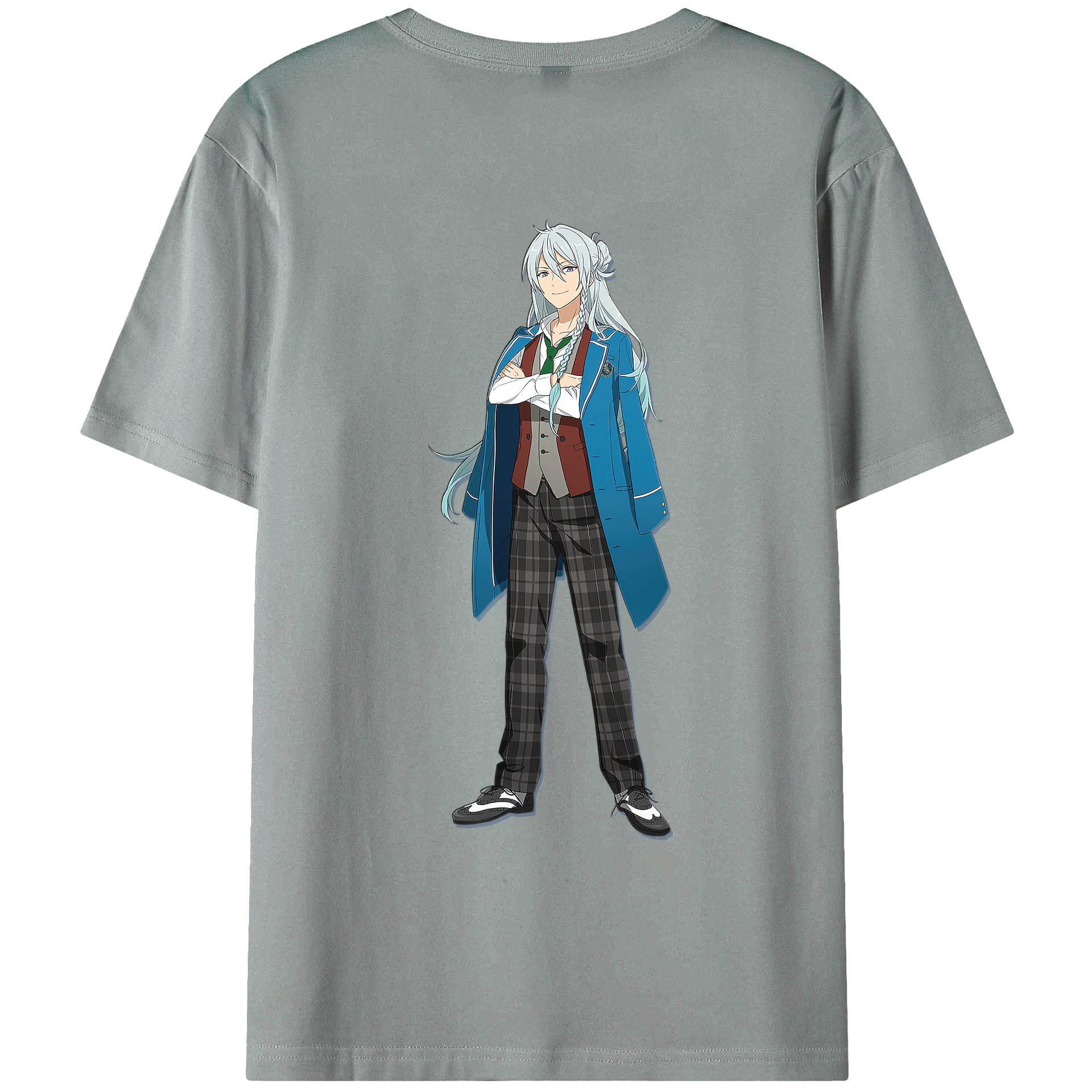（画像用） あんさんぶるスターズ! Ensemble Stars 綿100％ メンズ半袖Tシャツ（バックプリント） 通気性